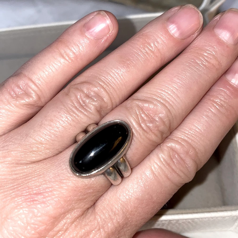 James Avery “retired “ silver and onyx ring